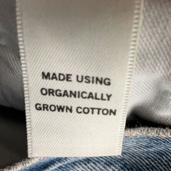 Agolde Blue 90's Pinch Waist High Rise Distressed Denim Straight Jeans Size 26 - Picture 9 of 11